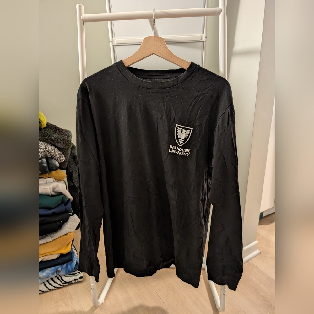 Dalhousie University Black Long-Sleeve Logo Shirt